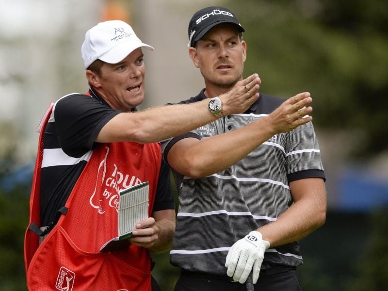 Henrik Stenson (r) und sein Caddie Gareth Lord. Foto: Erik S. Lesser