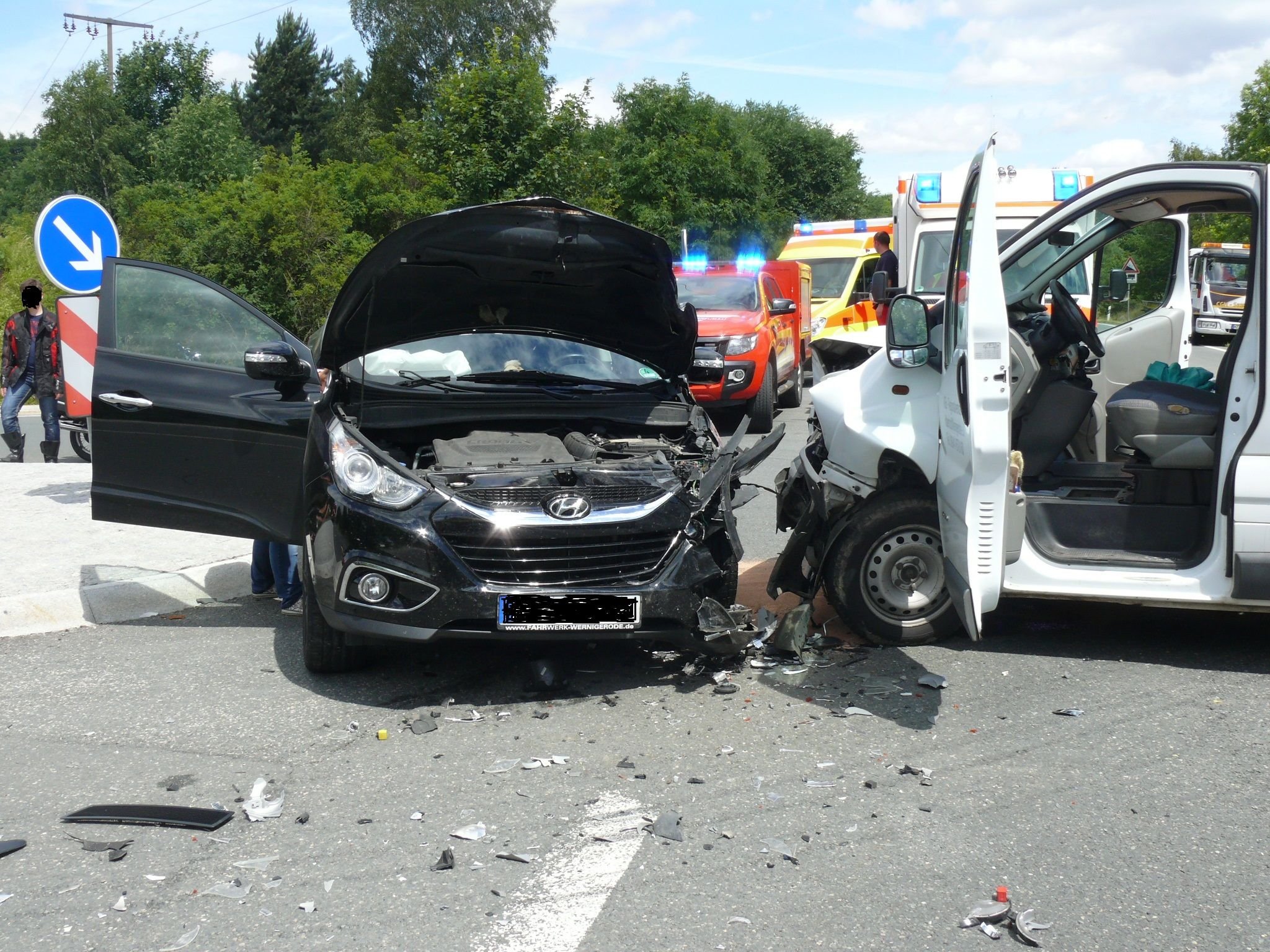 Am Samstagmittag hat sich auf der B81 bei Wendefurth ein Verkehrsunfall ereignet.