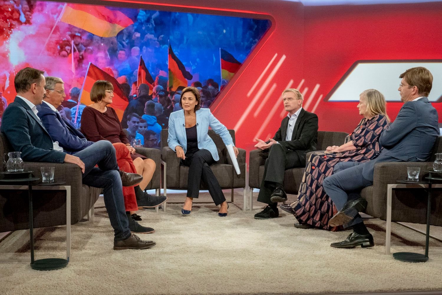 Die Runde bei Sandra Maischberger diskutierte über Chemnitz.