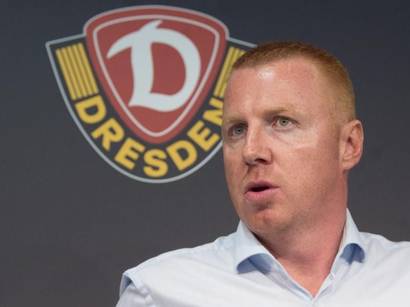 Maik Walpurgis wird als neuer Trainer von Dynamo Dresden vorgestellt. Foto: Sebastian Kahnert