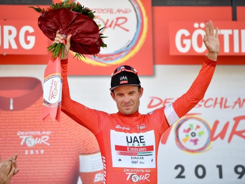 Noch trägt der Norweger Alexander Kristoff das Trikot des Gesamtführenden bei der Deutschland Tour. Foto: Bernd Thissen