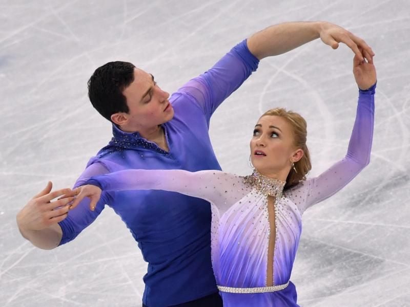Aljona Savchenko und Bruno Massot zeigten eine starke Kür. Foto: Peter Kneffel