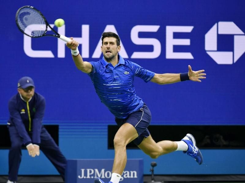 Novak Djokovic erreichte die nächste Runde der US Open. Foto: -/kyodo