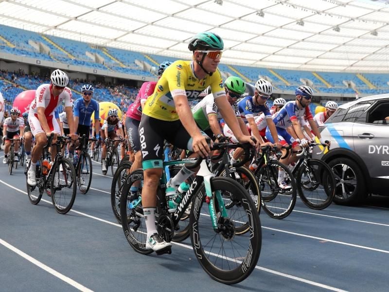 Rad-Sprinter Pascal Ackermann verlor bei der Polen-Rundfahrt das Trikot des Führenden. Foto: Andrzej Grygiel/PAP