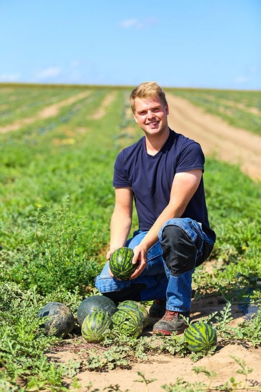 Melonenbauer Roman Langels aus Aseleben