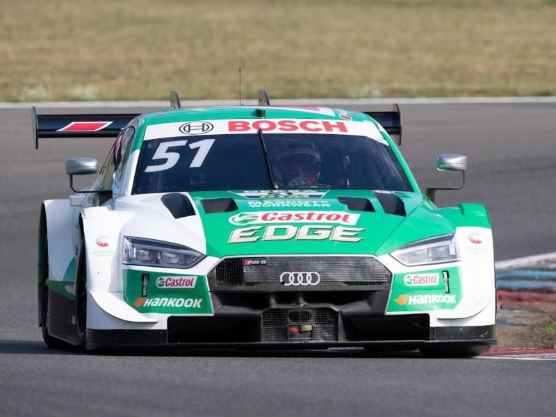 Souveräner Sieger auf dem Nürburgring: Audi-Pilot Nico Müller. Foto: Sebastian Kahnert/dpa-Zentralbild/dpa