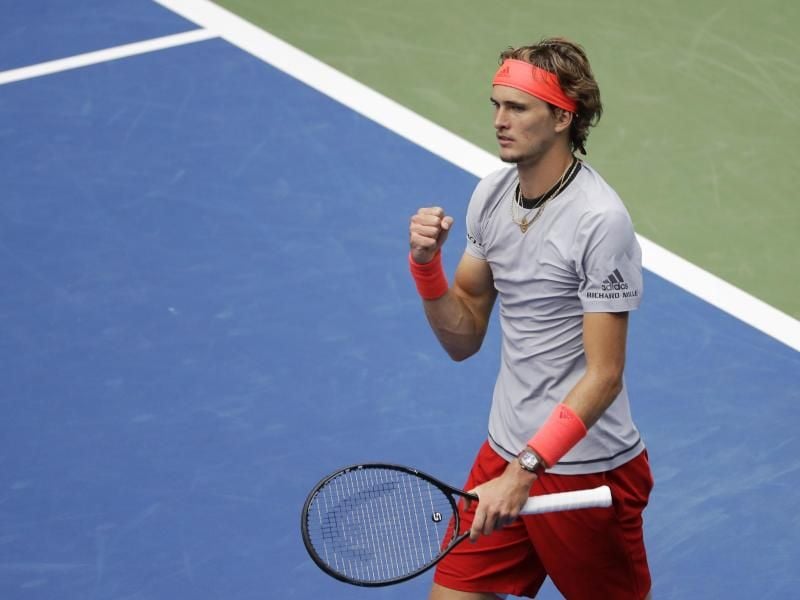 Klar überlegen in drei Sätzen gegen den Franzosen Nicolas Mahut hat sich Alexander Zverev den Sieg geholt. Foto: Seth Wenig/AP
