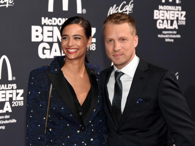 Oliver Pocher kam mit Model Amira Aly zur Benefiz-Gala in München. Foto: Tobias Hase