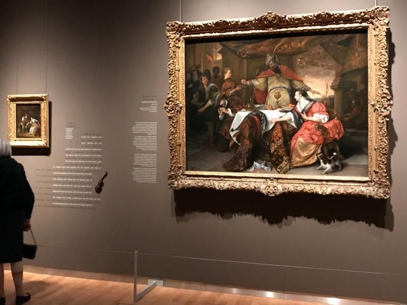 Das Gemälde „Die Wut des Ahasver” in der Ausstellung „Jan Steen erzählt” im Mauritshuis. Foto: Annette Birschel