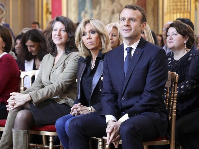 Der französische Präsident Emmanuel Macron und seine Frau Brigitte Macron. Foto: Ludovic Marin