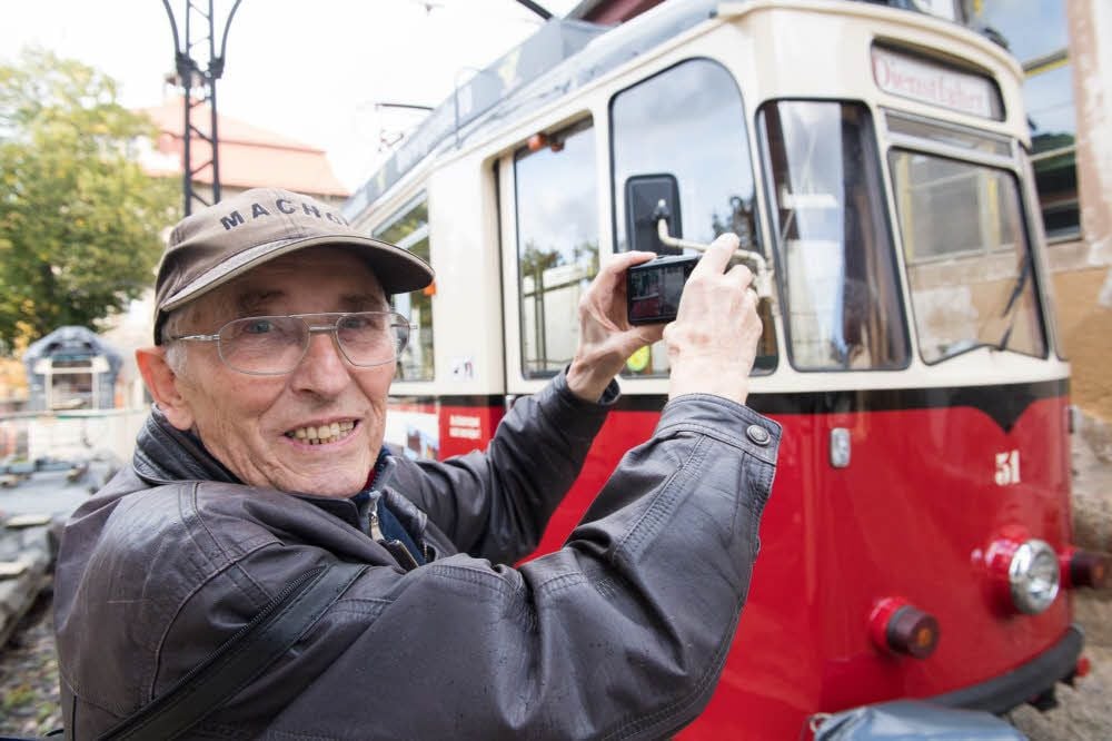 Dieter Müller zählt zu den großen Fans der Naumburger Straßenbahn.
