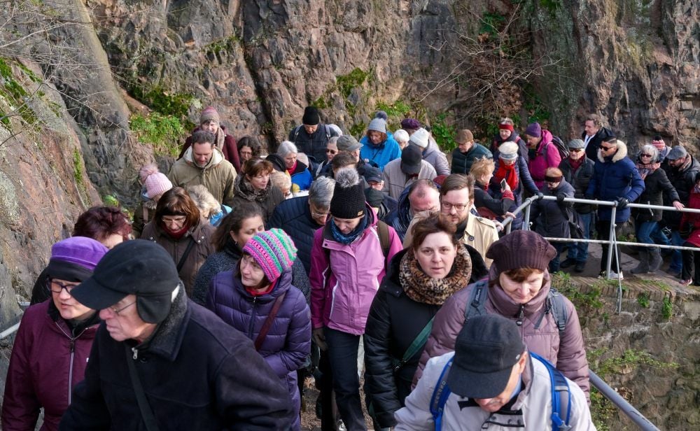 6,3 Kilometer haben die Wanderer insgesamt zurückgelegt.