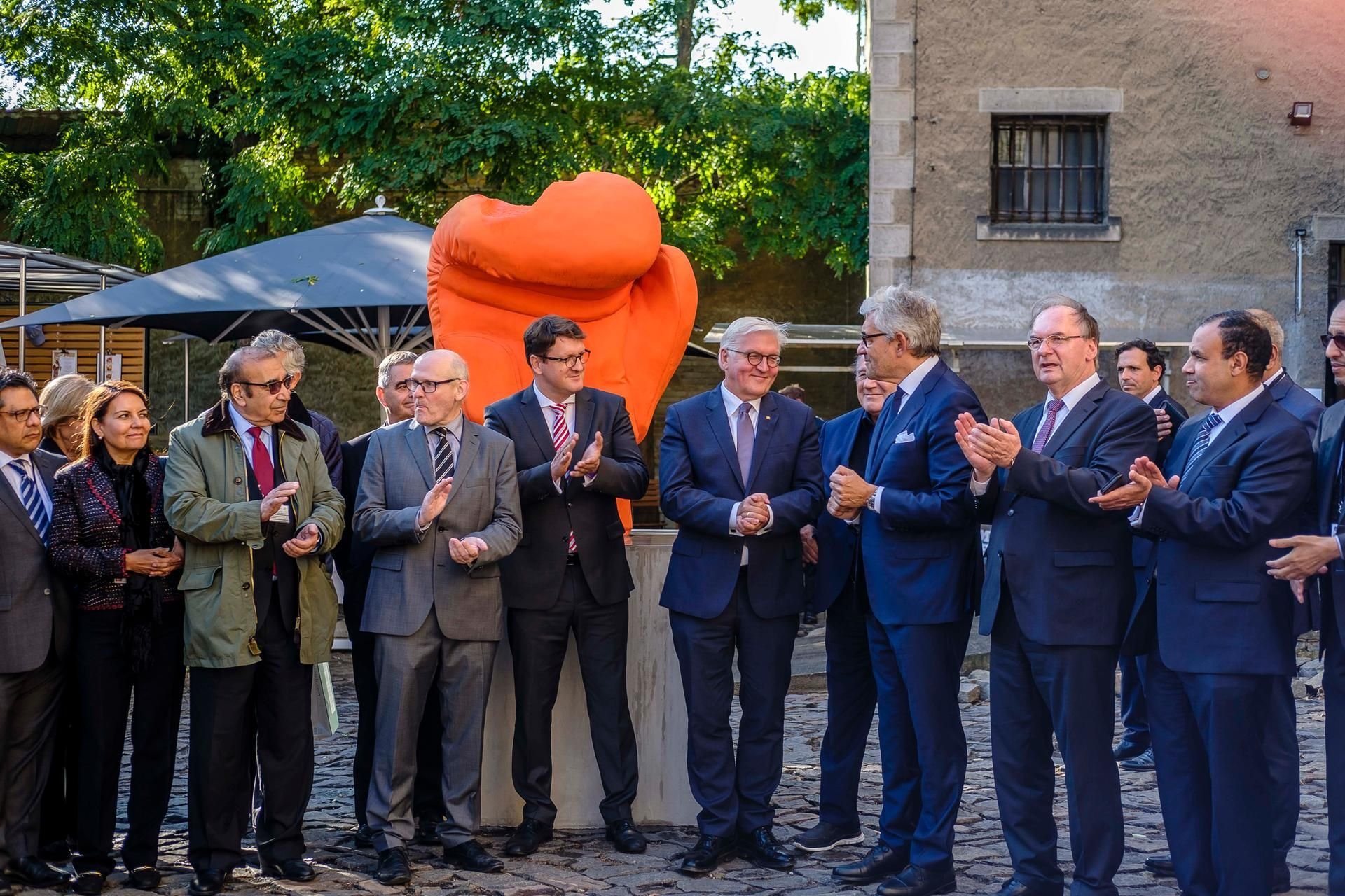 Bundespräsident Frank-Walter Steinmeier besucht mit Diplomaten Sachsen-Anhalt, unter anderem auch Wittenberg.