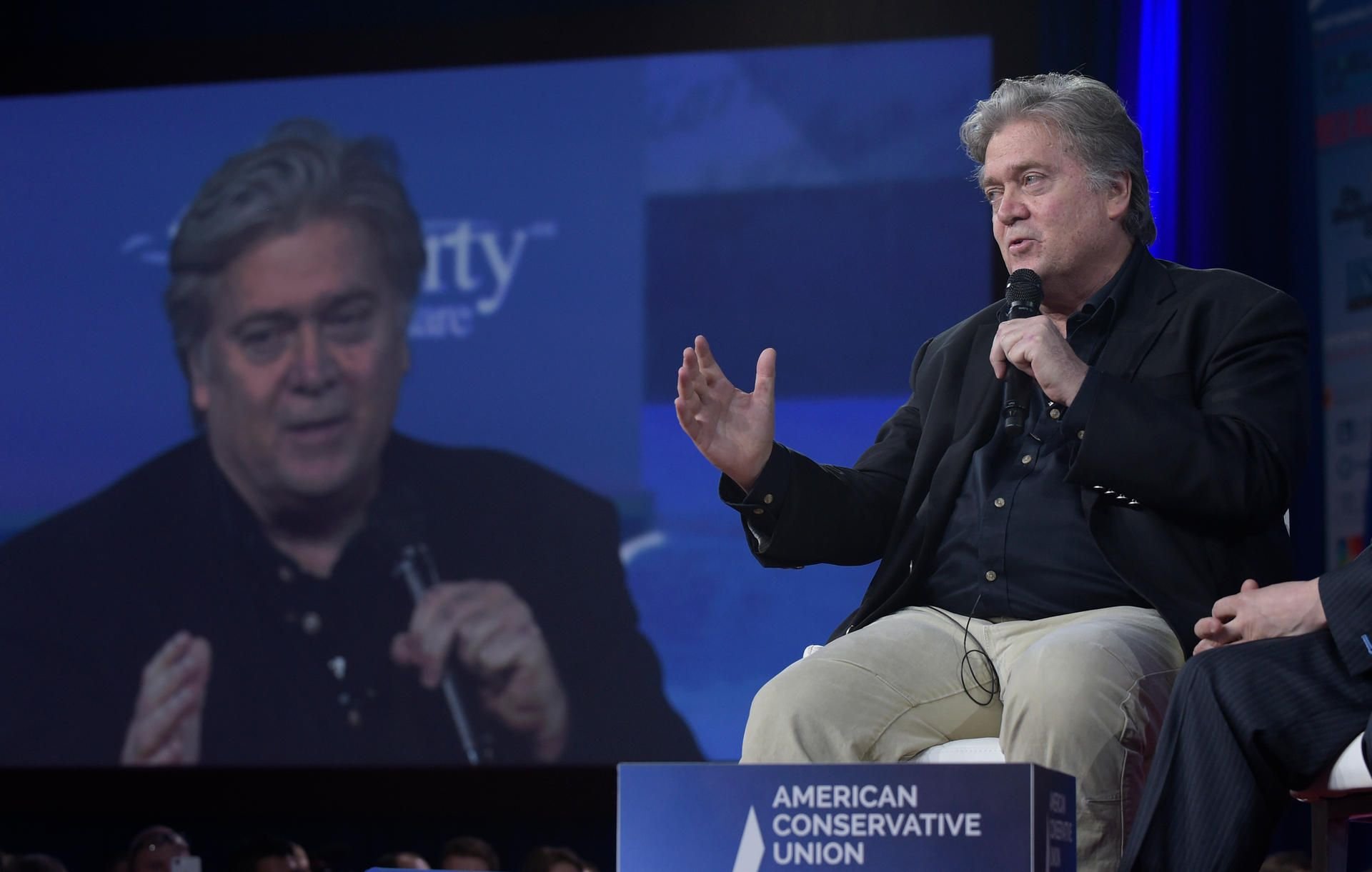Trumps Chefstratege Stephen Bannon bei der CPAC-Konferenz in Washington