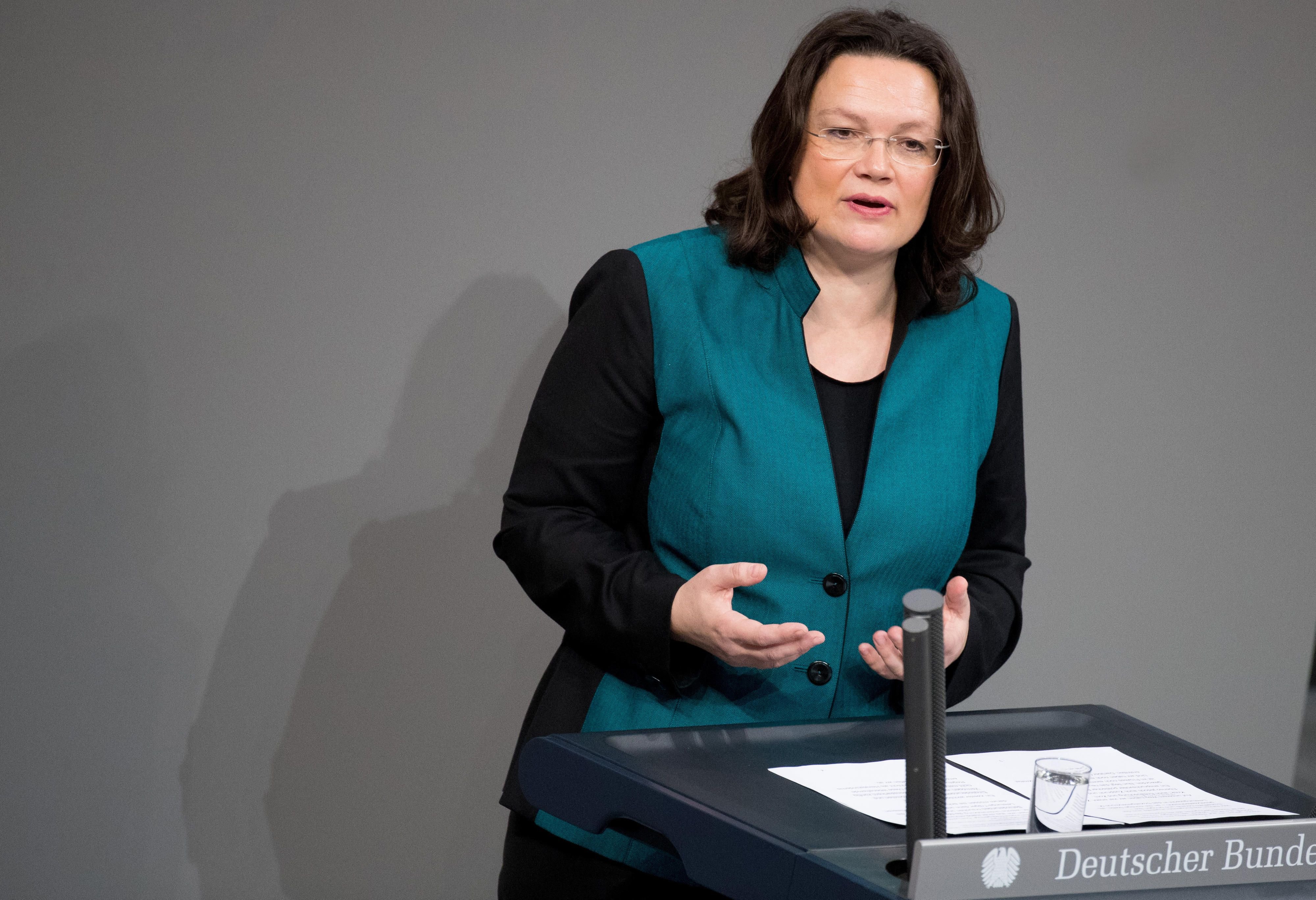 Arbeitsministerin Andrea Nahles