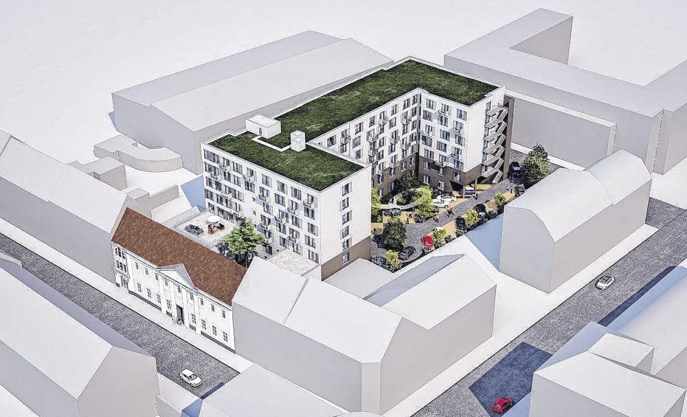 Wohnen hinter historischer Fassade: Der neue Kristallpalast.