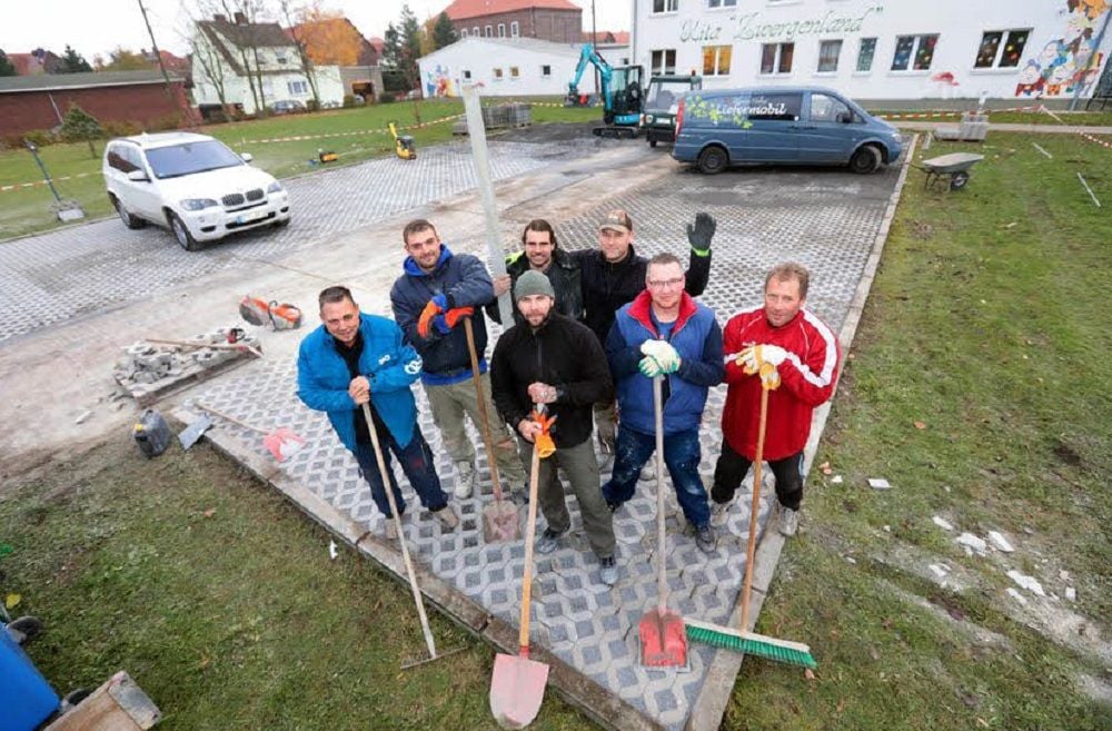 Ruckzuck fertig. Die Greppiner haben sich mächtig ins Zeug gelegt.