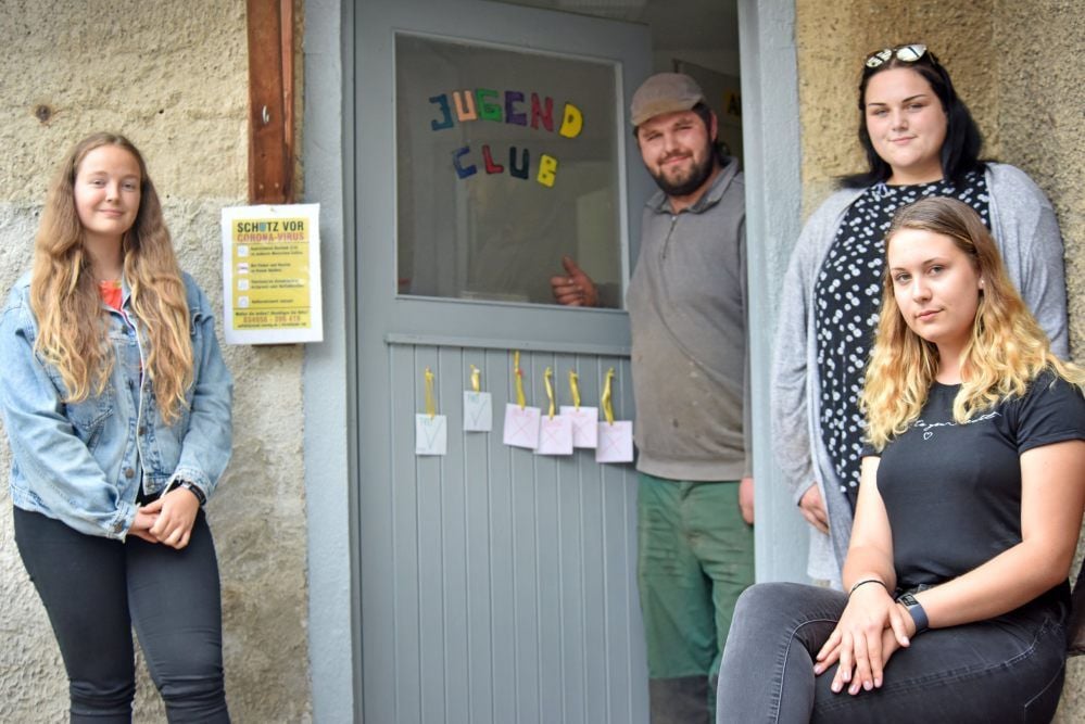 Paula und Nico Raczynski, Emma Gorgas und Charlize Reinhardt haben sich für den Jugendclub stark gemacht.