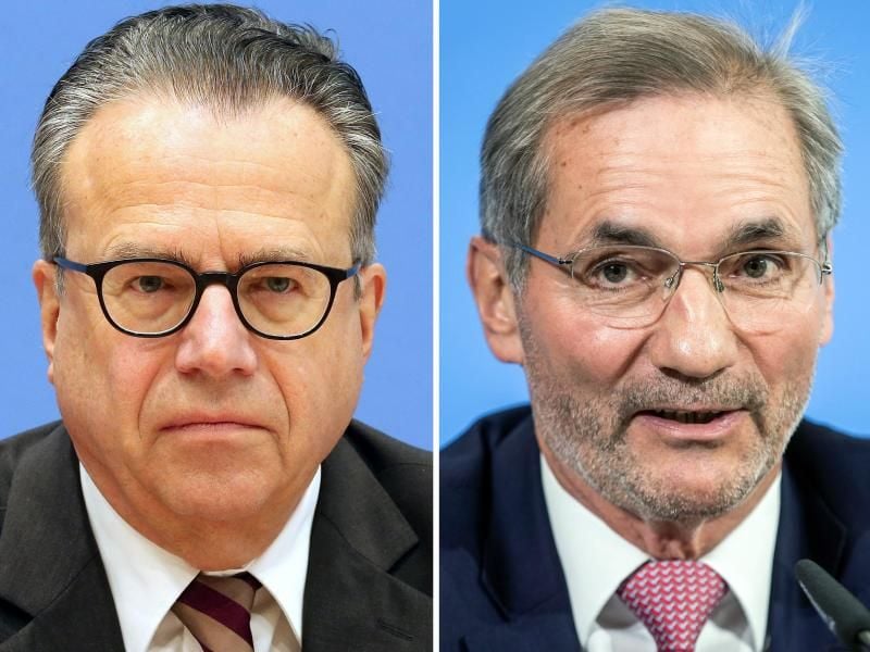 Die Schlichter Frank-Jürgen Weise (l), und der SPD-Politiker Matthias Platzeck. Foto: Wolfgang Kumm/Michael Kappeler/dpa
