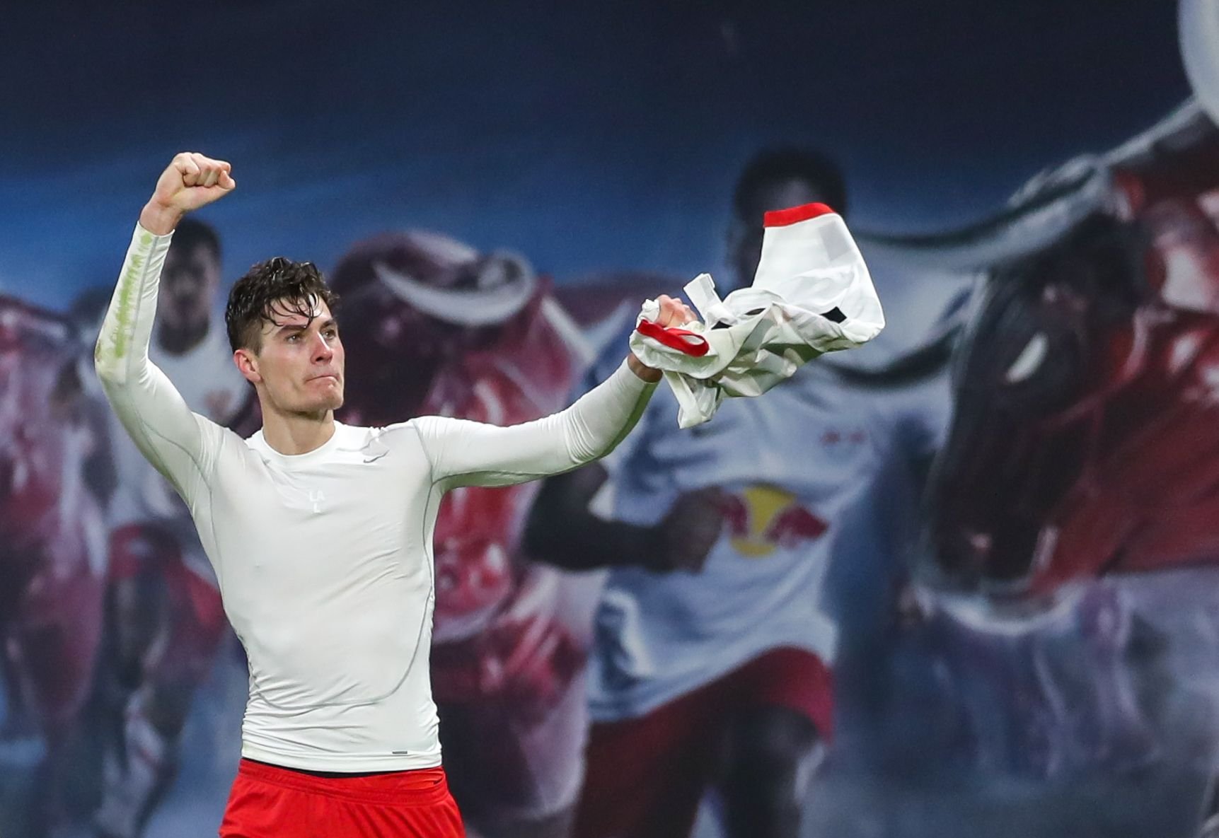 Leipzigs Patrik Schick jubelt nach seinem Treffer zum 2:1.