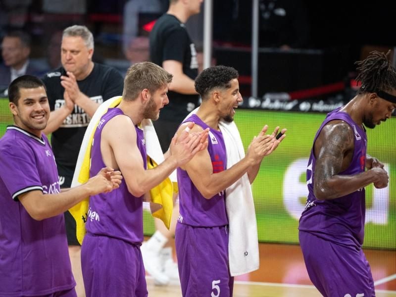 BG Göttingen steht als erste Mannschaft für das BBL-Top-Four-Turnier fest. Foto: Matthias Balk/dpa-Pool/dpa