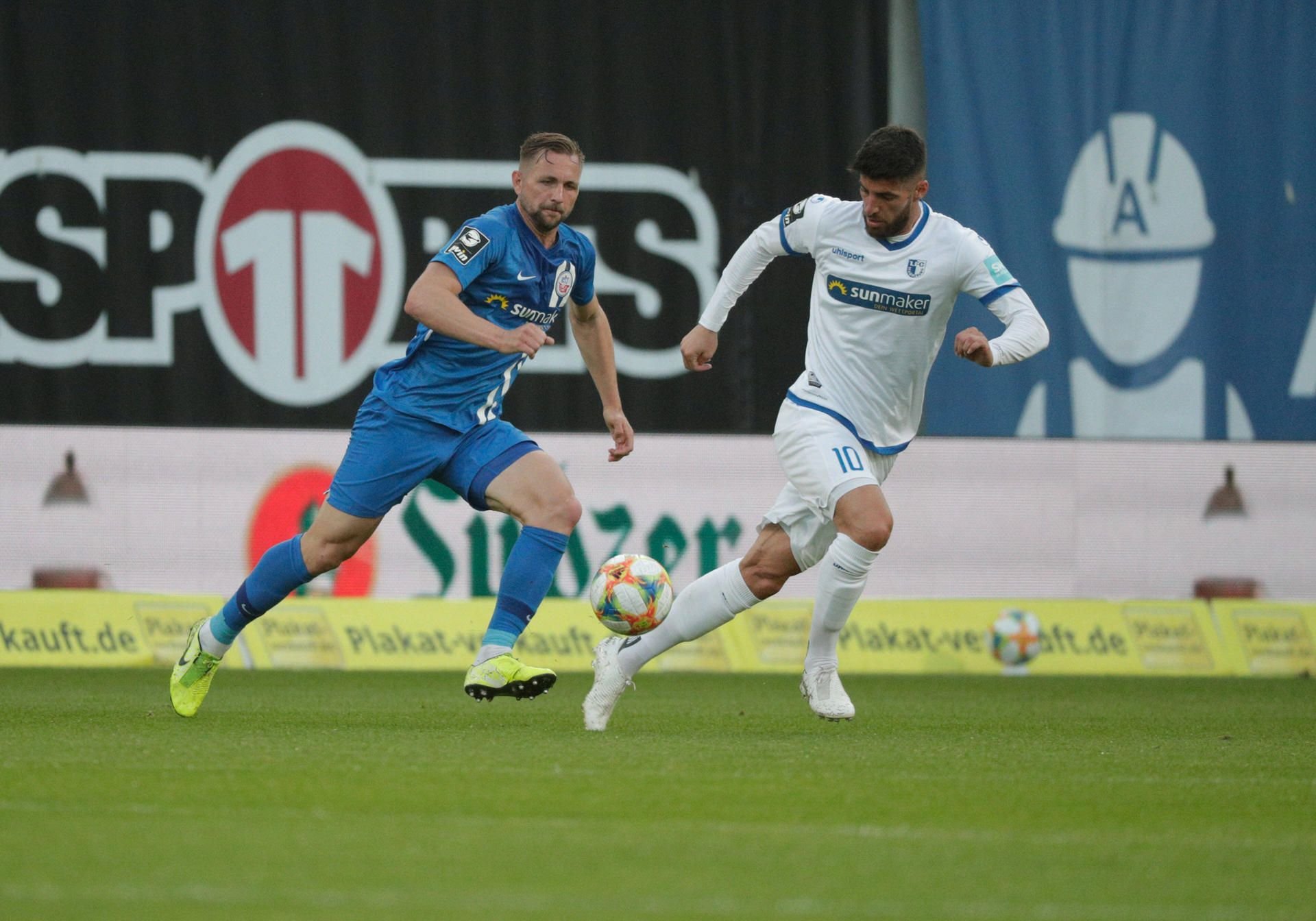 Jürgen Gjasula traf für den FCM in Rostock, blieb aber ohne Punkte.