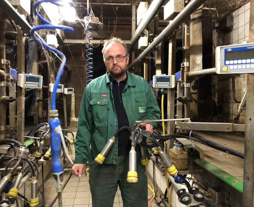 Der Melkstand von Karsten Scheffler ist verwaist. Um die Technik haben sich bereits die ersten Spinnweben gebildet.
