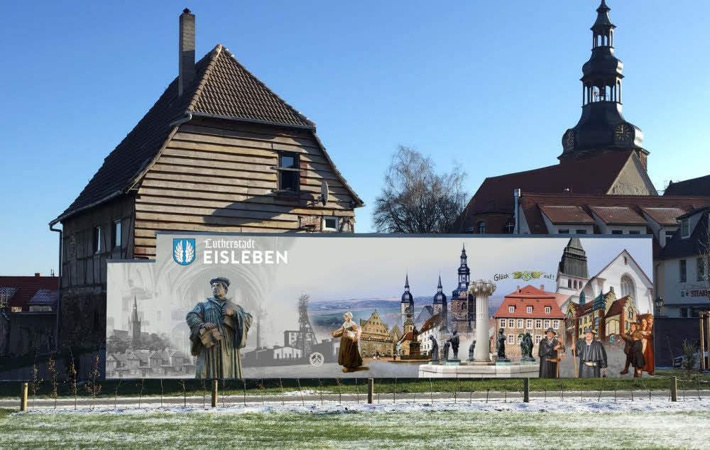 So soll die Wand am ehemaligen Kraftwagenbetrieb in Eisleben am Ende aussehen.