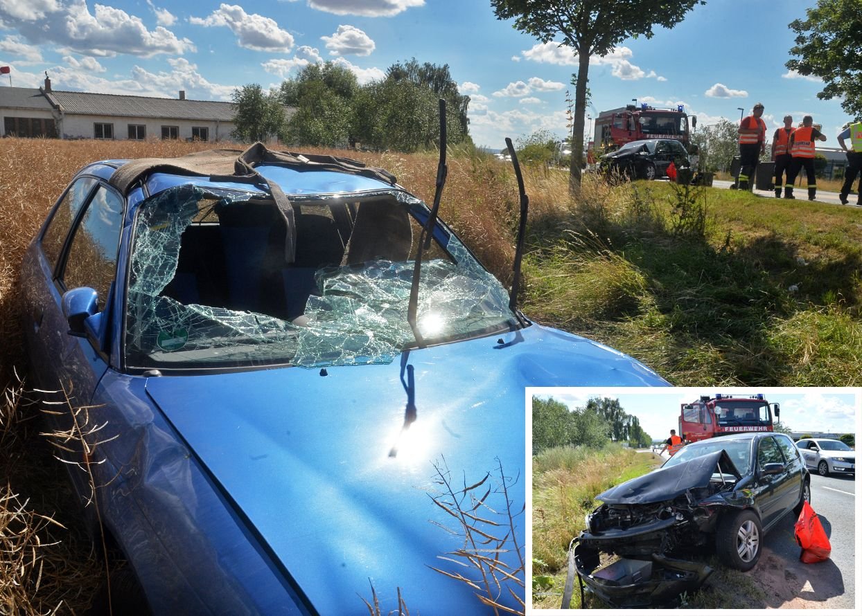 Nach dem Zusammenstoß musste die Unfallstelle zeitweise voll gesperrt werden, da Öl ausgelaufen war.
