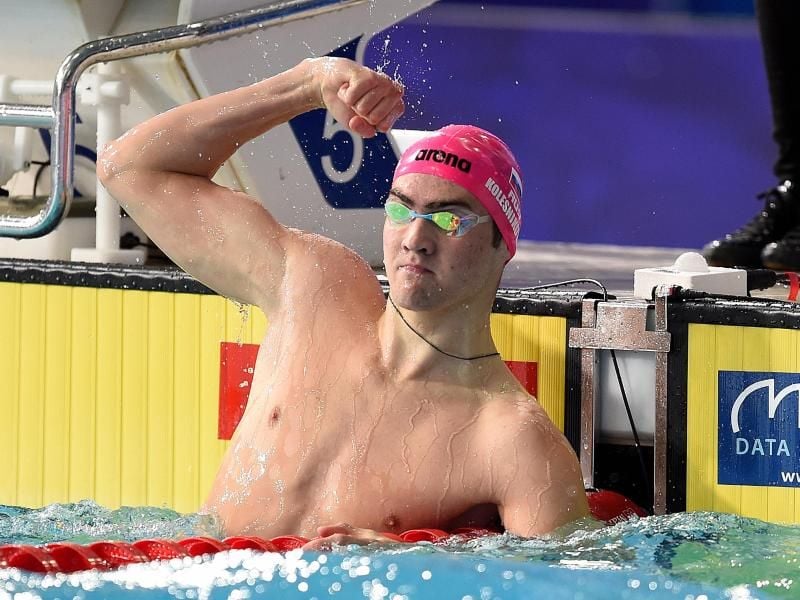 Rückenschwimmer Kliment Kolesnikow hat den Weltrekord über 50 Meter verbessert. Foto: Ian Rutherford/PA Wire