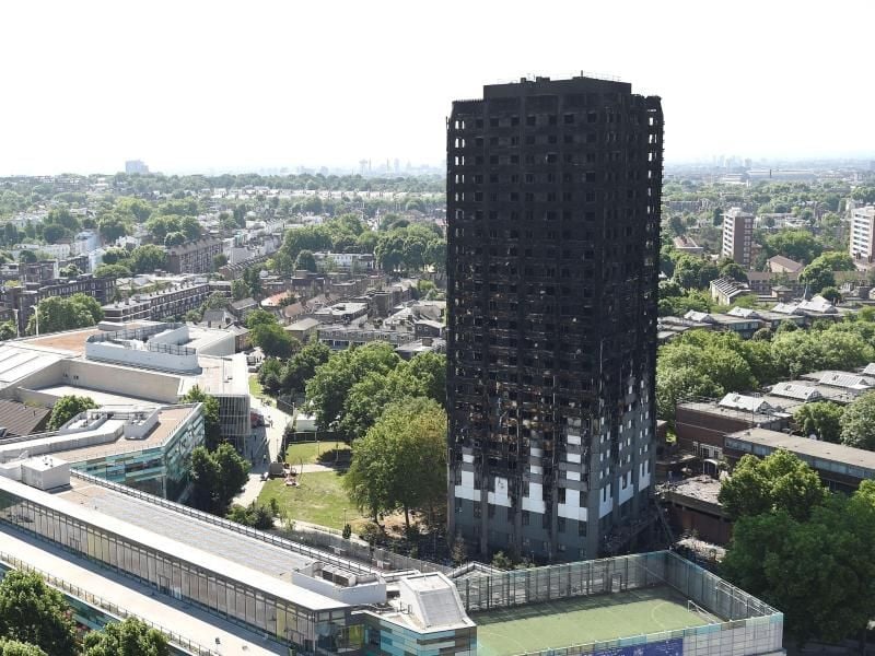 Die „Three Lions” haben der schrecklichen Katastrophe im Grenfell-Tower gedacht. Foto: David Mirzoeff/PA Wire