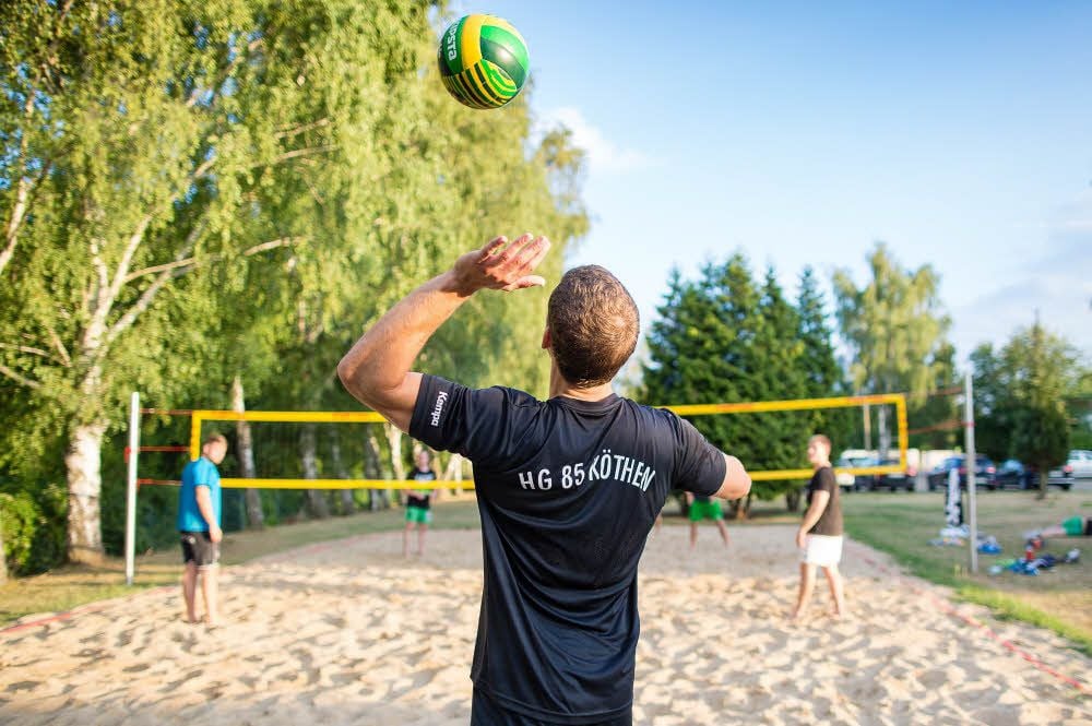 Statt Handball gibt’s mal Volleyball.