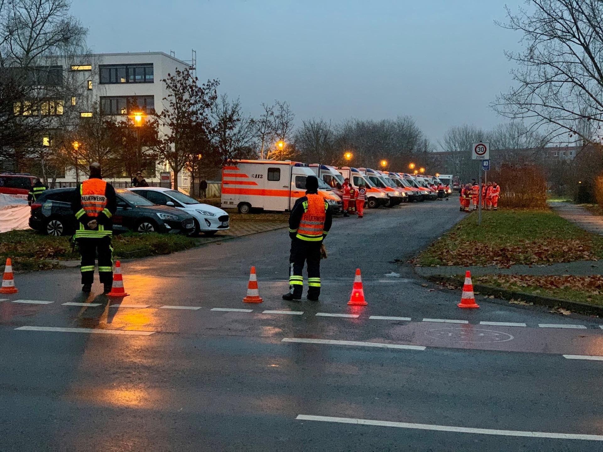 Rettungskräfte auf der Silberhöhe.