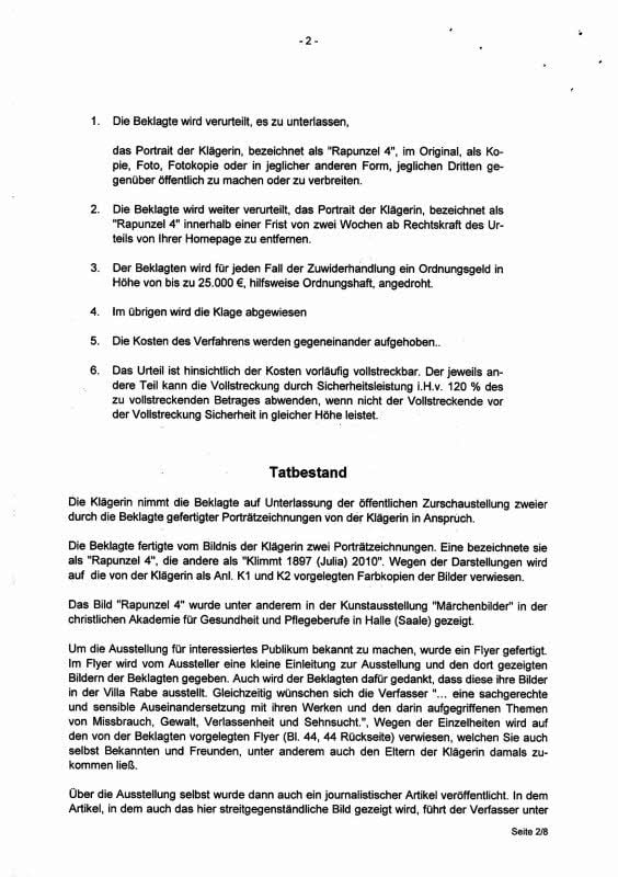 Das Urteil zu dem Fall Julia Wegat