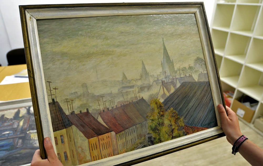 Frühnebel über Aschersleben hat Fritz Dally dieses Bild genannt.
