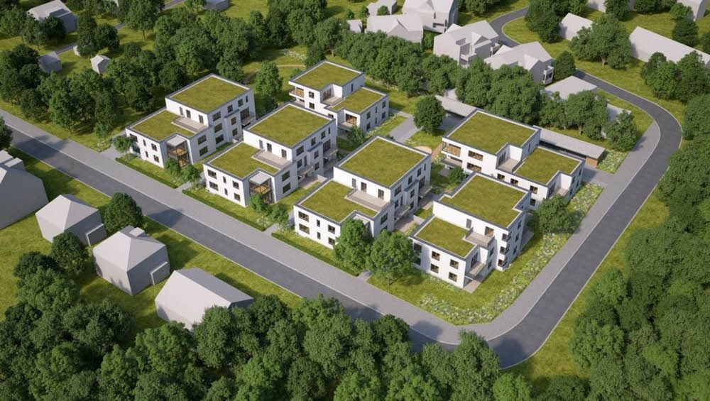 So werden die Neubauten am Heideweg aussehen - Mitte 2019 sollen sie bezugsfertig sein.