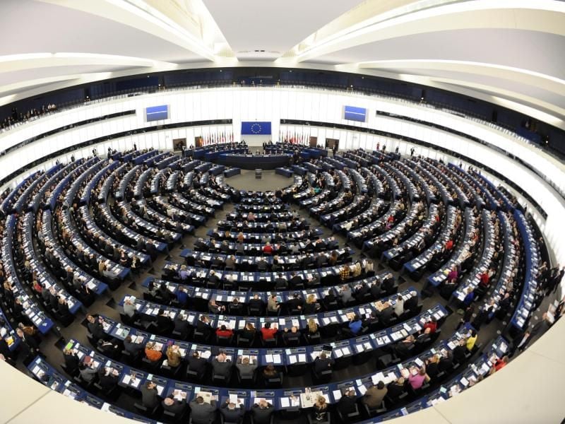 Blick in den Plenarsaal des Europaparlaments. Foto: Patrick Seeger/Archiv