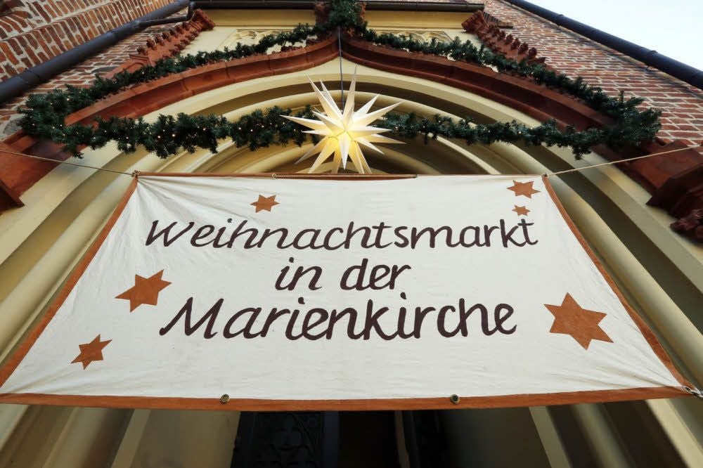 Vom 6. bis zum 11. Dezember werden in der Marienkirche weihnachtliche Dinge angeboten.