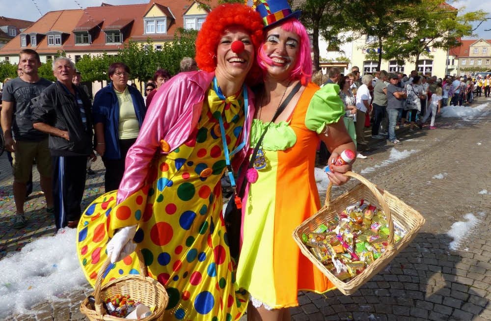 Zwei lustige Clowns