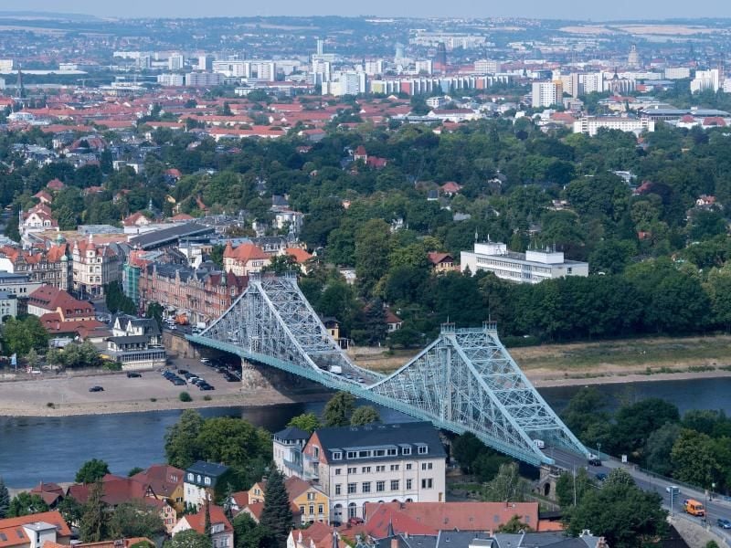 Das Blaue Wunder bekommt einen neuen Anstrich. Foto: Monika Skolimowska