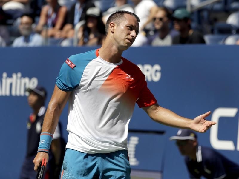 Philipp Kohlschreiber war in seinem Achtelfinale chancenlos. Foto: Kevin Hagen/AP