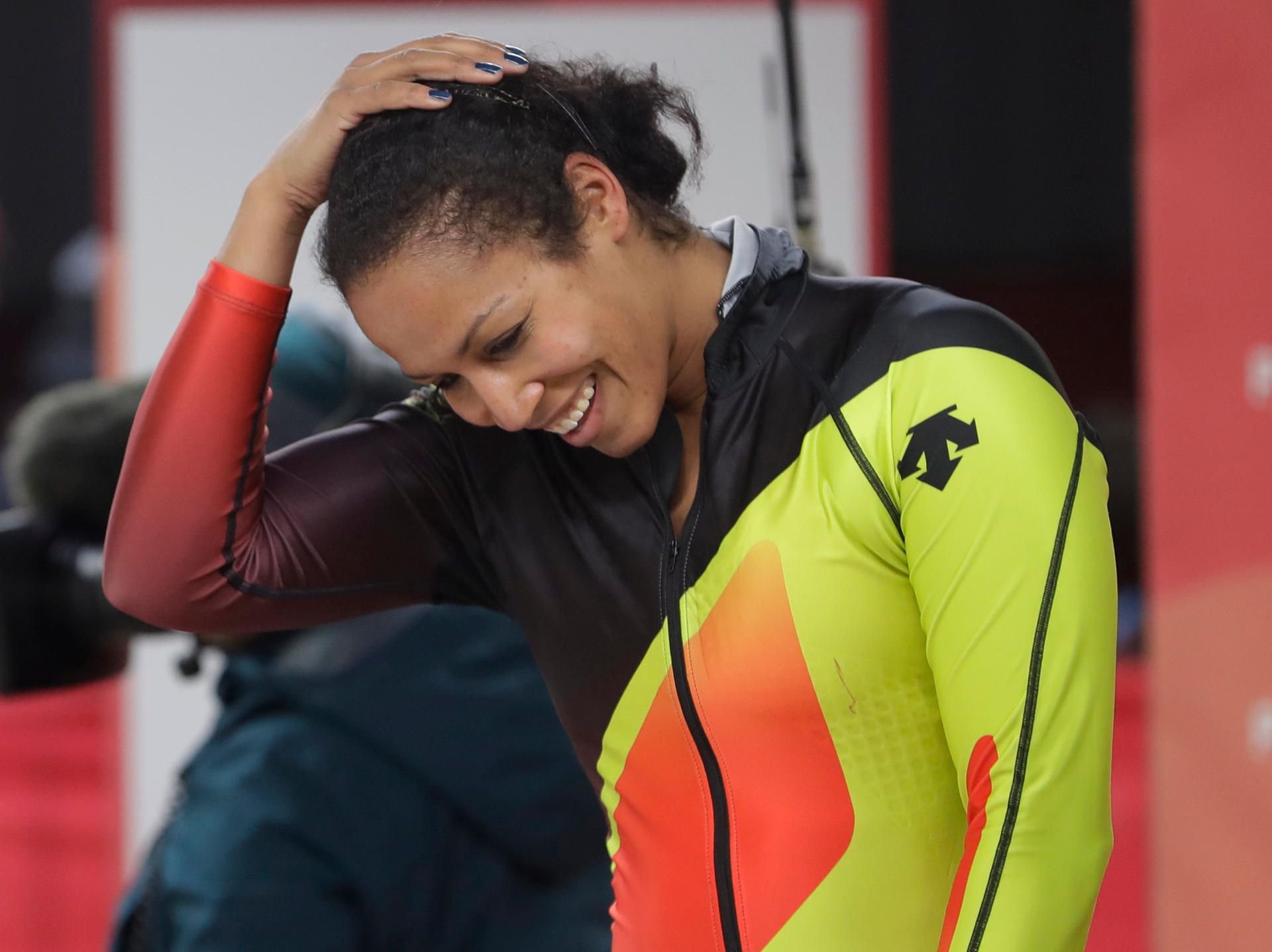 Mariama Jamanka ist im olympischen Bobrennen auf Goldkurs.