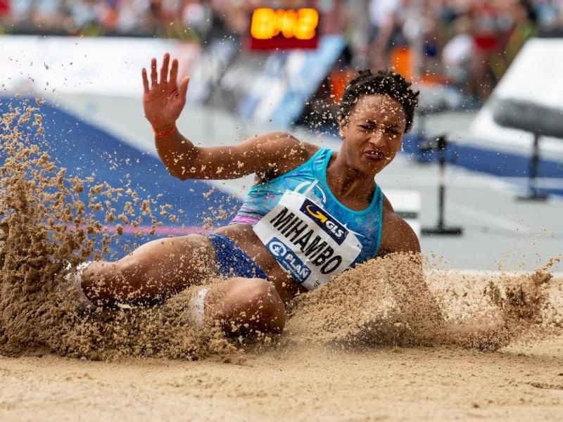 Weitspringerin Malaika Mihambo gehört nach ihrer Weltjahresbestleistung von 7,16 Metern zu den WM-Favoriten. Foto: Sven Hoppe