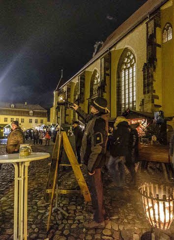 Die Stände der Vereine an der Wittenberger Stadtkirche