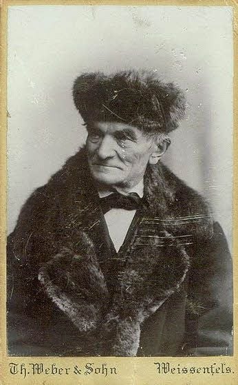 Orgelbauer Friedrich Ladegast, hier eine historische Fotografie ist im Jahr 1905 in Weißenfels gestorben.