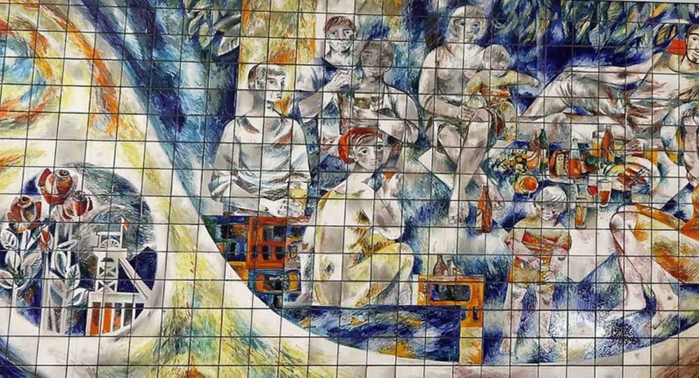 Unter anderem das Mosaik aus der Mammut-Brauerei soll in den Wanderlehrpfad eingebunden werden.