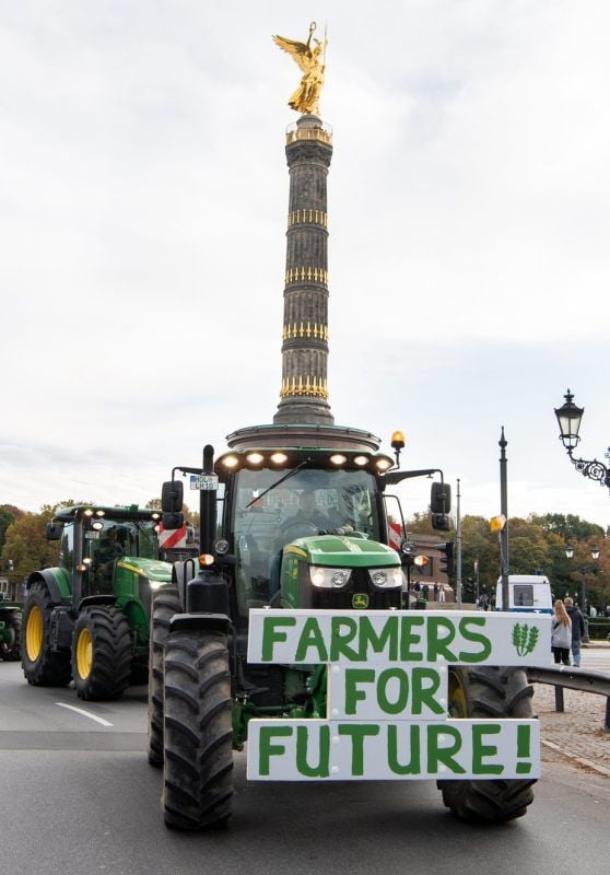 Protest in Berlin: Die Bauern machen mobil.