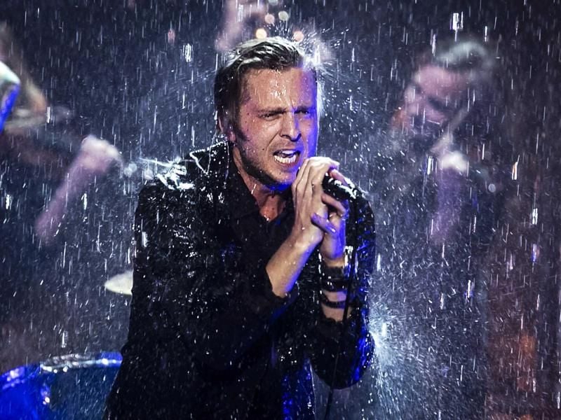 Er kann nicht nur gut singen: Ryan Tedder, Sänger der US Band OneRepublic. Foto: Remko De Waal, epa