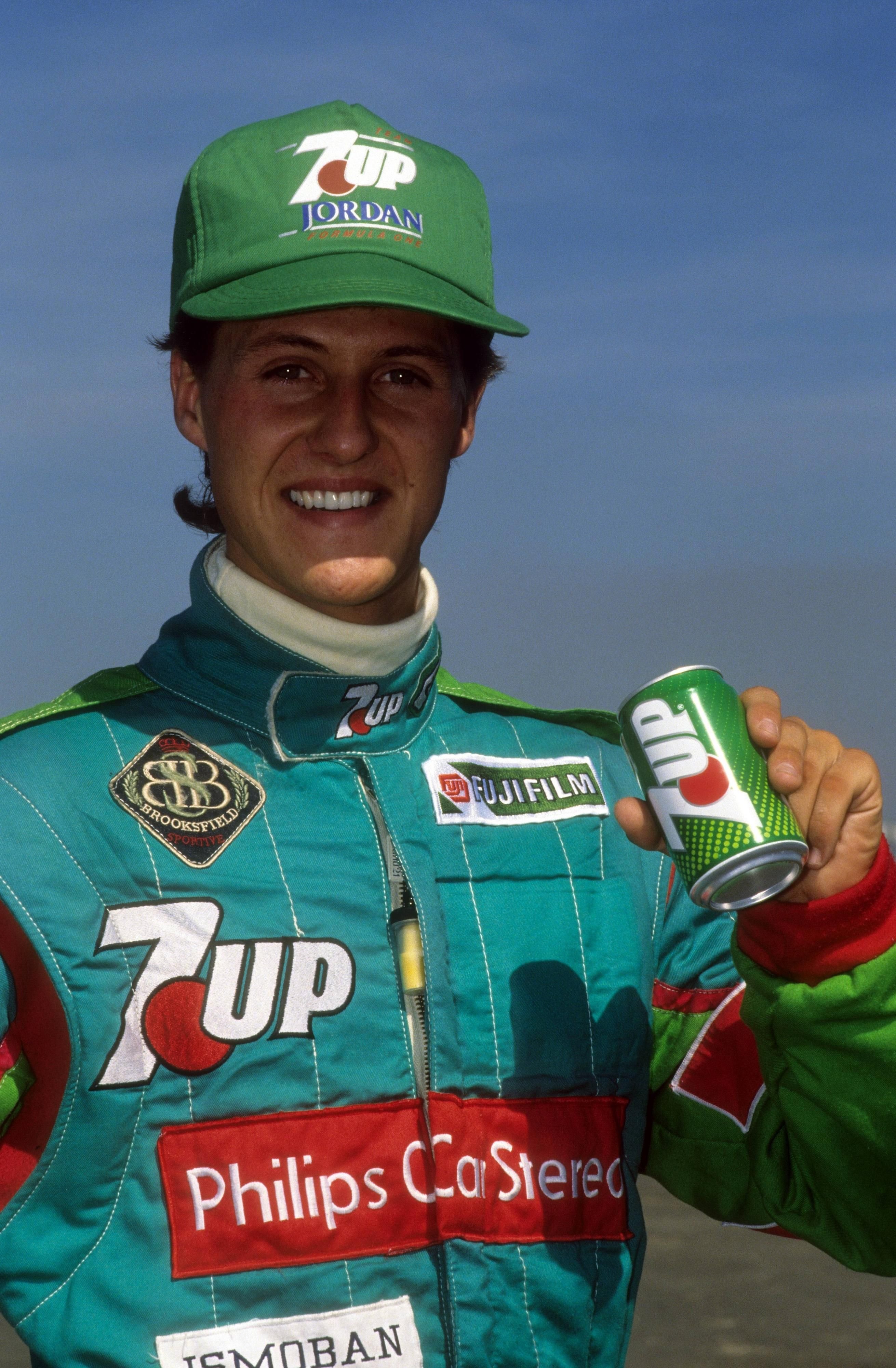 Michael Schumacher bei Werbeaufnahmen im Jahr 1991.