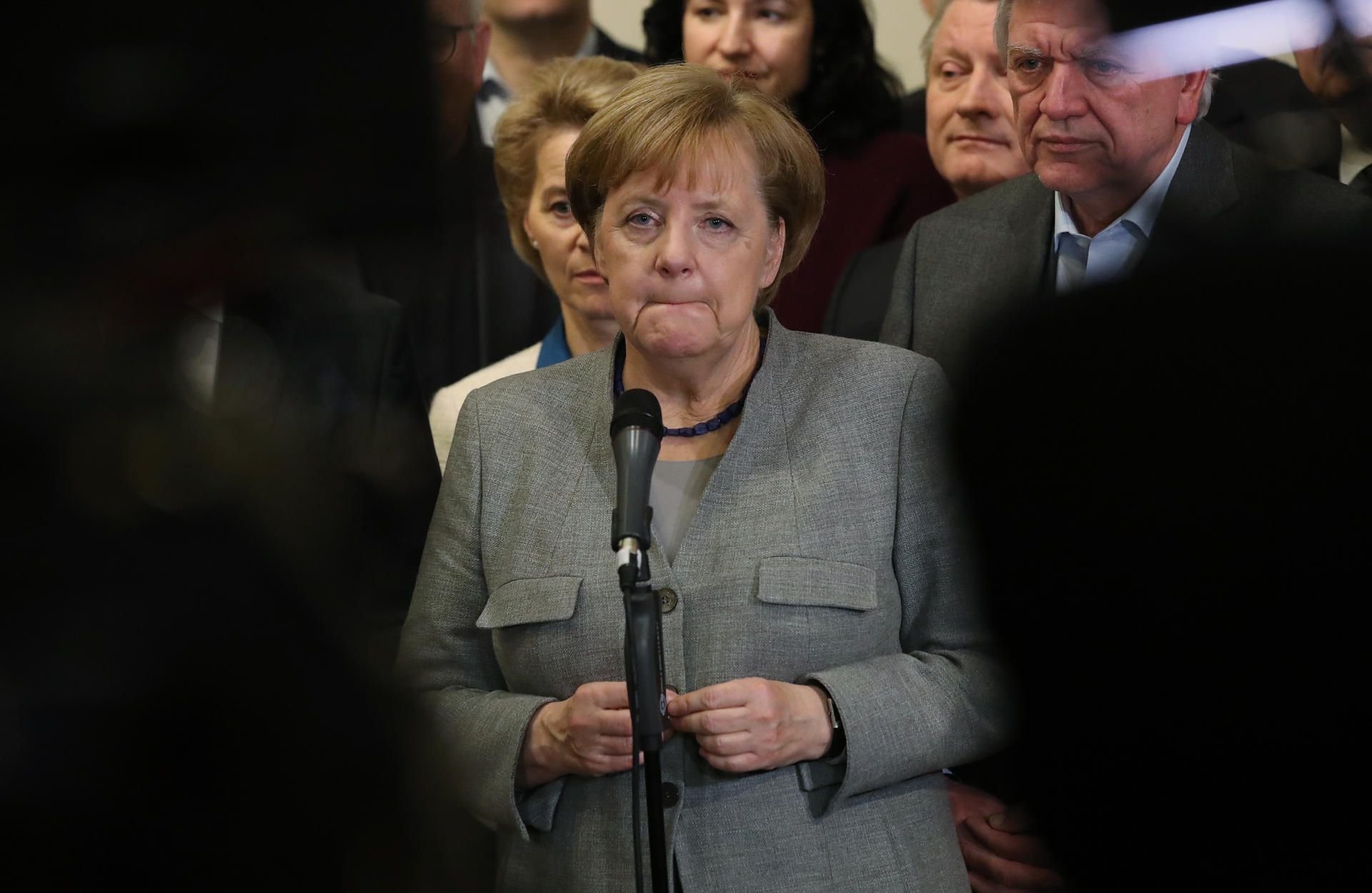 Angela Merkel bei ihrer Erklärung zum Scheitern der Jamaika-Sondierungen.
